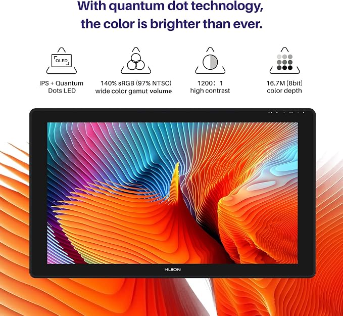 HUION Kamvas 24 Plus 2.5K QHD Graphic Drawing Tablet - Image 4