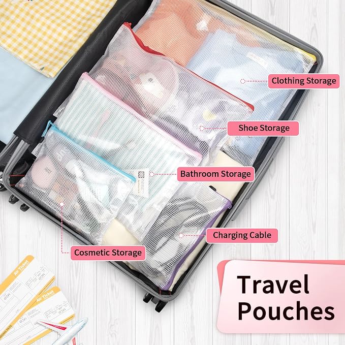 Umriox Zipper Pouch, 16.9x12.4 in, Extra Large Zipper Bags, Waterproof Zipper - Image 7