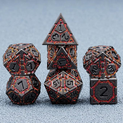 DND Metal Dice Set, Polyhedral Dice Set - Image 3