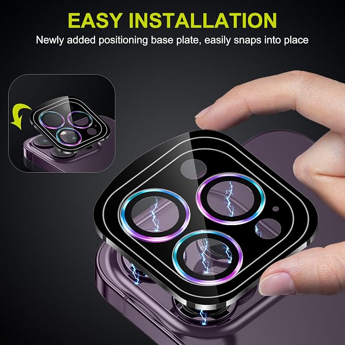 WSKEN for iPhone 14 Pro/iPhone 14 Pro Max Camera Lens Protector, HD Tempered - Image 6