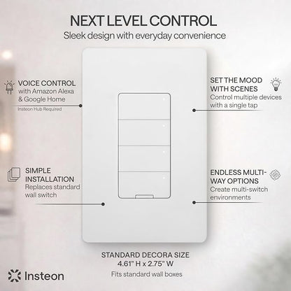 Insteon i3 Keypad 4-Button Smart Light Switch, KP014 - Image 2