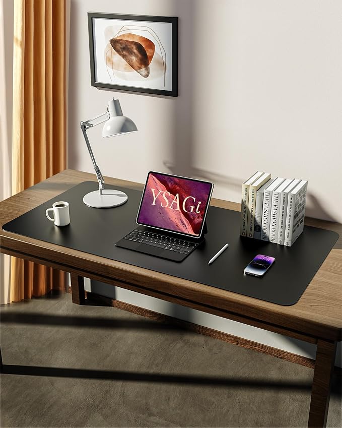 YSAGi Leather Desk Protector, Non-Slip Large Mouse Pad, Waterproof PU Laptop - Image 5