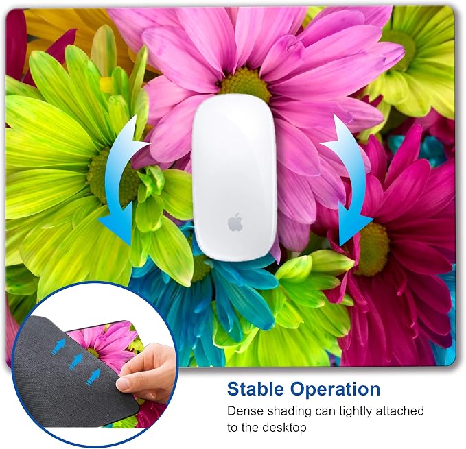 Watercolor Flower Mousepad Computer Mouse pad - Image 5