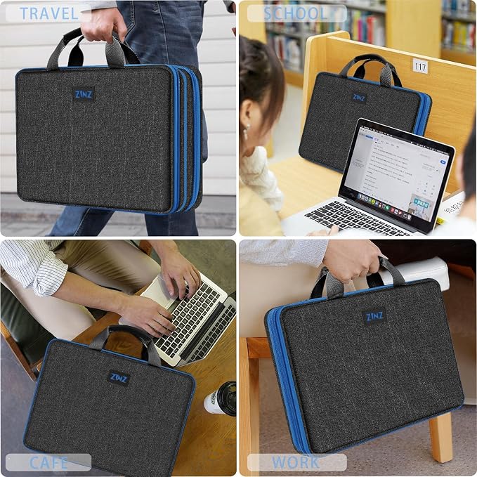 ZINZ Slim Expandable Laptop Case 15.6 Inch Sleeve Upgraded Protective Durable - Image 6