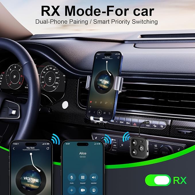 2025 Pro Bluetooth 5.4 Transmitter Receiver, 2-in-1 Wireless Audio Adapter - Image 5