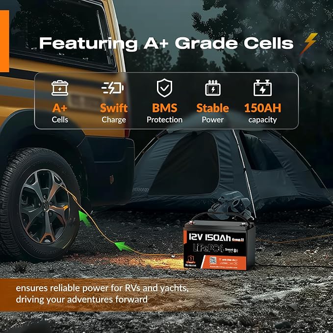 12V 150Ah LiFePO4 Lithium Battery – BCI Group 31 Deep Cycle Battery - Image 7