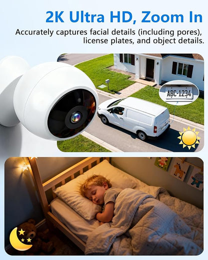 AMTIFO Security Cameras Wireless Outdoor Magnetic: Install-Free Smart Indoor 2K - Image 3