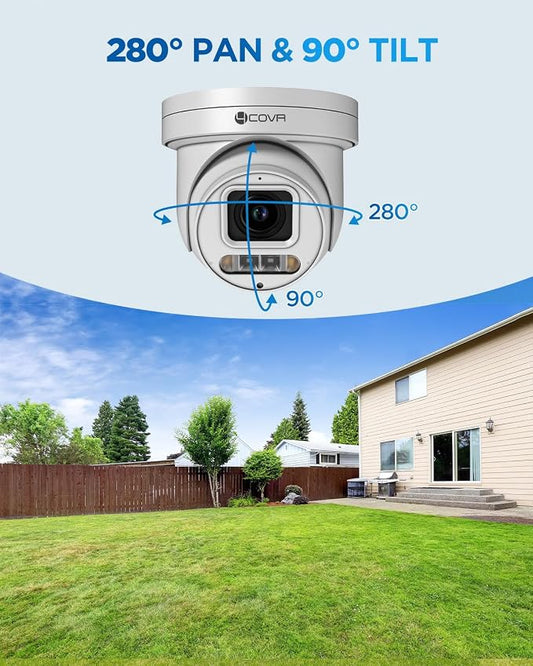 4COVR PoE PTZ Security Camera System 8 Channel 4K, 8X 8MP IP PTZ Camera Two Way - Image 2