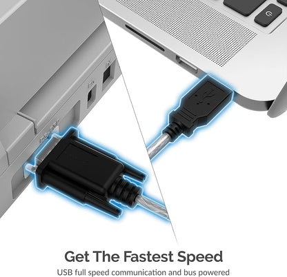 SABRENT 6-FT USB to RS-232 DB9 Serial 9 pin Adapter - Image 6