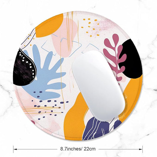 ITNRSIIET Round Mouse Pad with Stitched Edge Premium-Textured Waterproof - Image 2