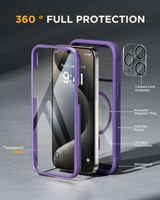 Miracase Magnetic for iPhone 15 Pro Case Full-Body Bumper Phone case - Image 2