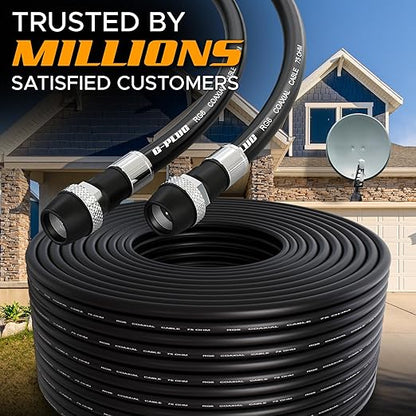 G-PLUG RG6 Coaxial Cable 6FT – Triple Shielded, Waterproof, 75 Ohm - Image 5