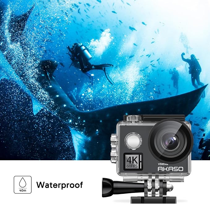 AKASO V50 Elite 4K60fps Touch Screen WiFi Action Camera Voice Control EIS 131 - Image 5