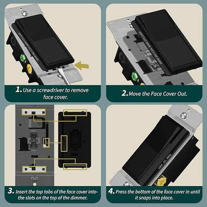 TOPGREENER Kalide Dimmer Light Switch, LED Dimmer Switch, Full Range Dimming - Image 7