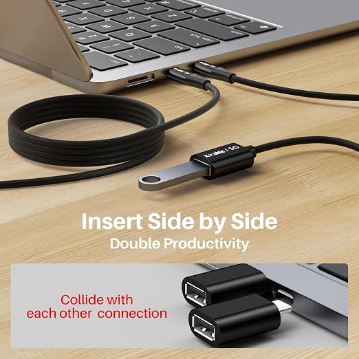 USB C to USB Female Cable 6FT, Type-C Male to USB A 3.1 Female OTG Cable - Image 3