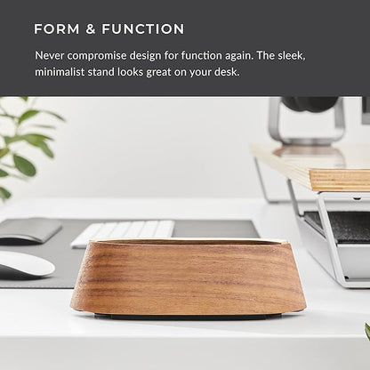 HumanCentric Vertical Laptop Stand in Black Walnut Wood, Upright Adjustable - Image 4
