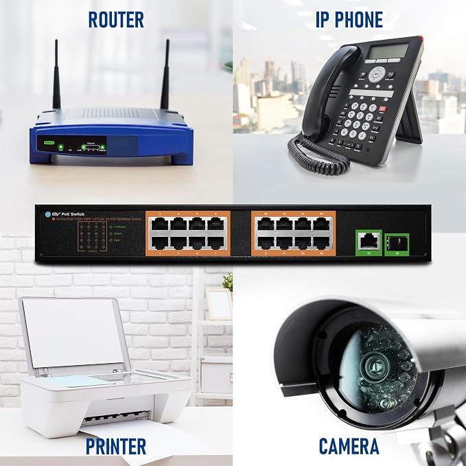 BV-Tech 18 Ports Long Range PoE+ Switch - Image 5