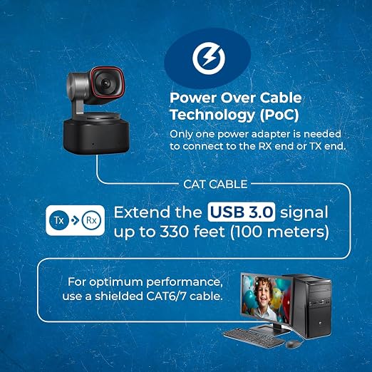 OREI USB 3.2 Over Ethernet HDbaseT Cat6 Extender LAN Upto 330 Feet - Image 6