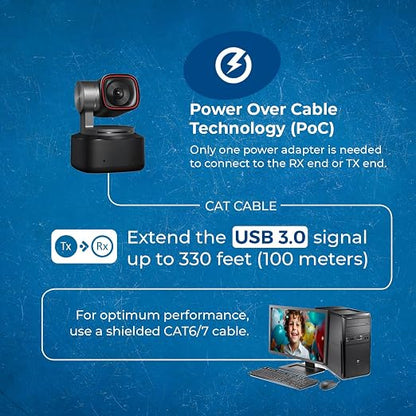 OREI USB 3.2 Over Ethernet HDbaseT Cat6 Extender LAN Upto 330 Feet - Image 6