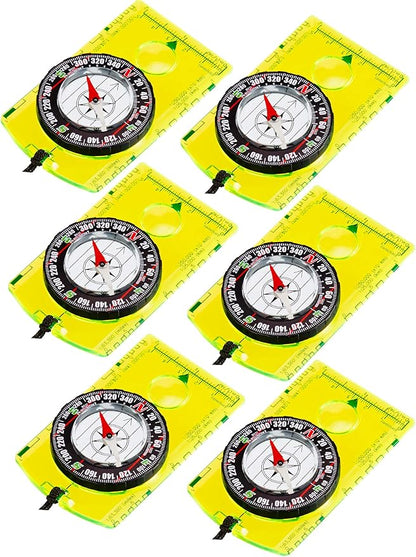 Gejoy 6 Pcs Orienteering Compass Bulk Portable Survival Compass Scout Learning by Unknown