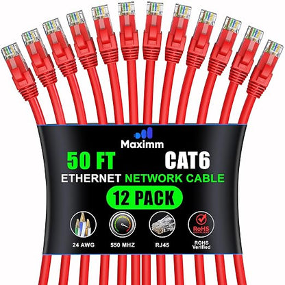 Maximm Cat 6 Ethernet Cable - 50 ft by MaximmCable