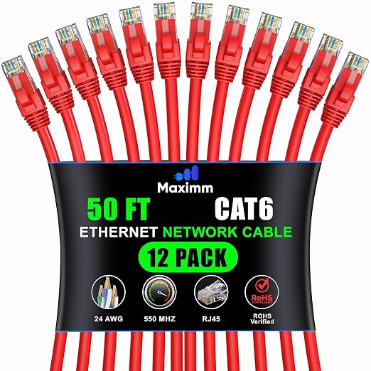 Maximm Cat 6 Ethernet Cable - 50 ft by MaximmCable