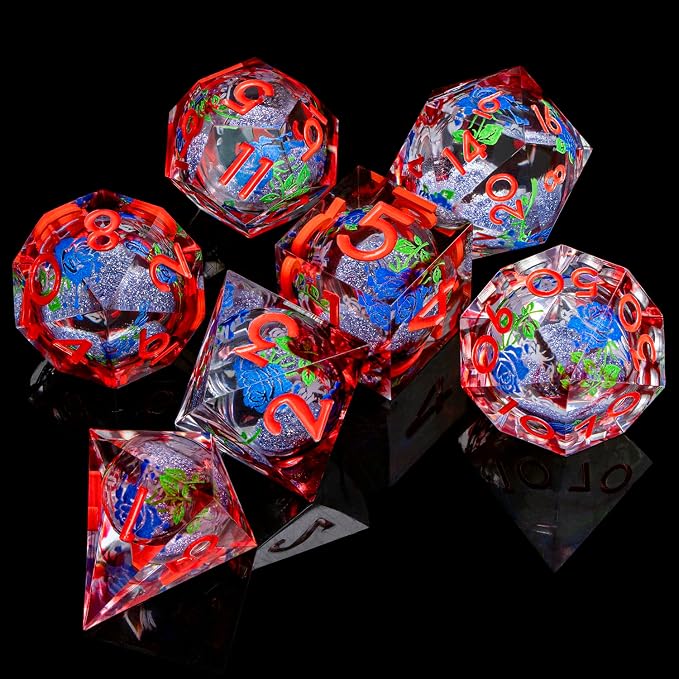ARUOHHA Liquid Core DND Dice Set, Vampire Sharp Edged Dragons Dice Compatible - Image 5