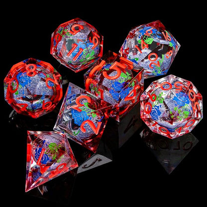 ARUOHHA Liquid Core DND Dice Set, Vampire Sharp Edged Dragons Dice Compatible - Image 5