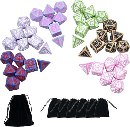 SmartDealsPro Retro Polyhedral Dice Sets by SmartDealsPro