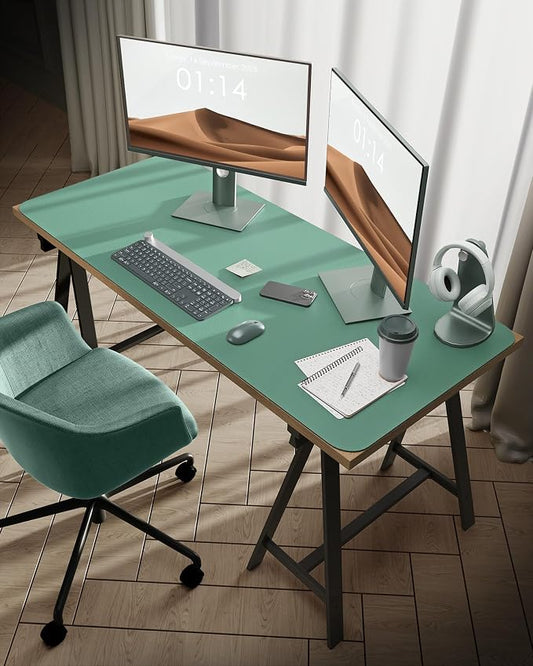 YSAGi Leather Desk Protector, Office Mat, Large Mouse Mat, Non-Slip PU Leather - Image 2