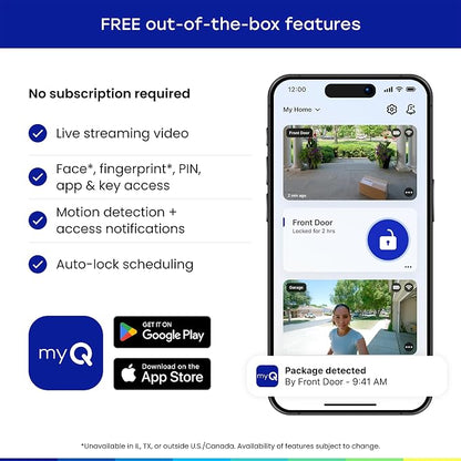 myQ Secure View™ 3-in-1 Smart Lock Deadbolt + Garage Door Video Keypad + Power - Image 12