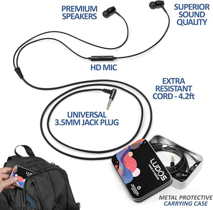 LUDOS OMNITONE Wired Earbuds in-Ear Headphones, 5 Year Warranty, Earphones - Image 2