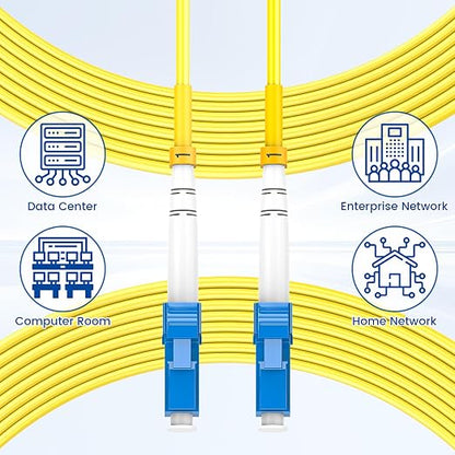 SpeedyCables- OS2 LC to LC Single Mode Fiber Patch Cable 0.5m/1.6ft 6-Pack - Image 6