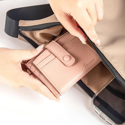 Keychain Wallet Wristlet Small Credit Card Holder Bracelet Key Chain Purse - Image 7