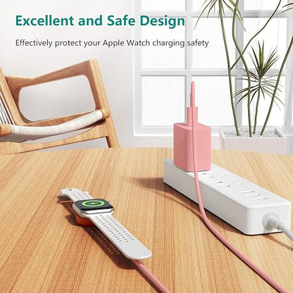 Upgraded Apple Watch Charger, Magnetic Fast Charger, USB C Charger Block Plug - Image 2