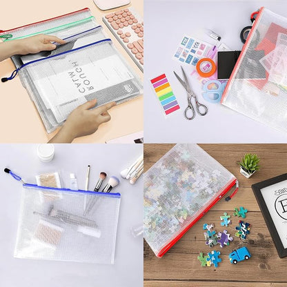 24pcs A4 Mesh Zipper Pouch Bags, Mesh Bags - Image 6