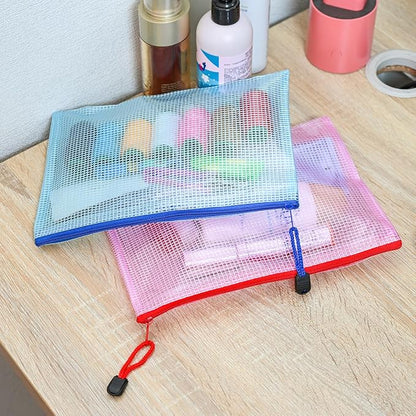 AUSTARK 10 Pcs Zipper File Bags, Waterproof Plastic Mesh Pouch - Image 8