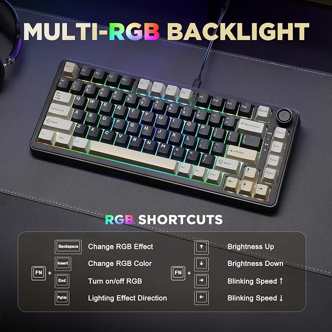 YUNZII B75 Mechanical Keyboard, 75% Layout - Image 6
