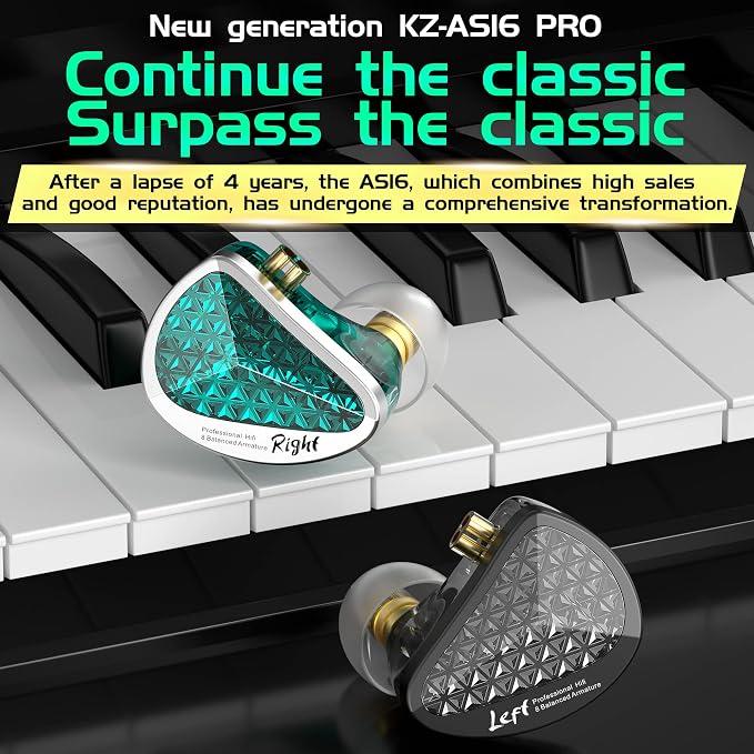 KZ AS16 PRO in Ear Monitor, 8 BA Units on Each Side Wired Earphone - Image 2