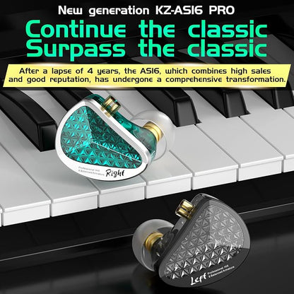 KZ AS16 PRO in Ear Monitor, 8 BA Units on Each Side Wired Earphone - Image 2
