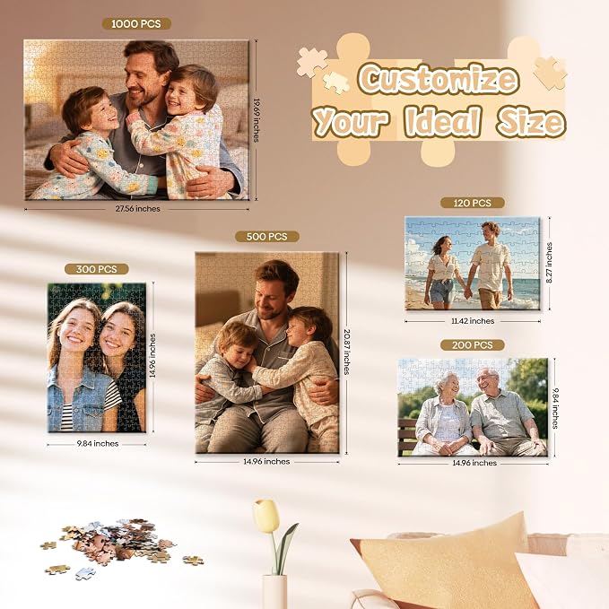 Personalized Puzzle Gifts for Fathers Day, Custom Photo Puzzle for Dad from - Image 5
