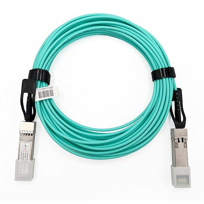 Elfcam® - 60m/196.85ft Fiber Optic Cable OM3 SFP+ to SFP+ AOC 10Gbps, Compatible by Fibersolutionspecialist