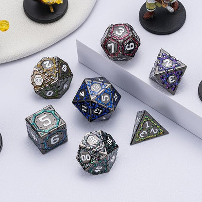 DND Metal Dice Set, Polyhedral Dice Set - Image 6