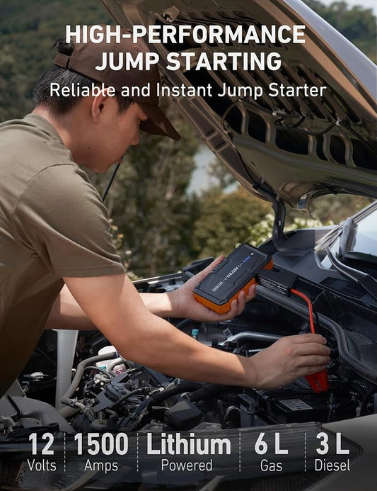 AstroAI S8 Car Battery Jump Starter, 1500A Peak Car Jumper Starter Battery Pack - Image 2