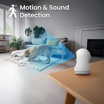 Feit Electric Smart Indoor Pan Tilt Baby Monitor Camera, 2K WiFi Security Camera - Image 4