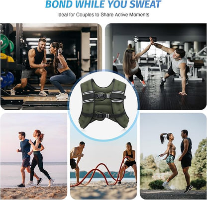 ZELUS Weighted Vest, 6lb/8lb/12lb/16lb/20lb/25lb/30lb Weight Vest - Image 5