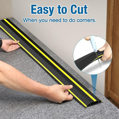 Eapele 10 ft Floor Cable Cover Protector, Heavy Duty PVC Duct Easy to Unroll - Image 4