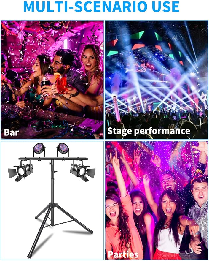 DJ Lights Stand 2 Pack, Heavy Duty DJ Stand, Portable Par Can Tripod Stage - Image 7