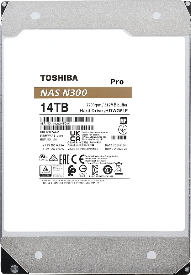 Toshiba N300 PRO 14TB Large-Sized Business NAS 3.5-Inch Internal Hard Drive - Image 6
