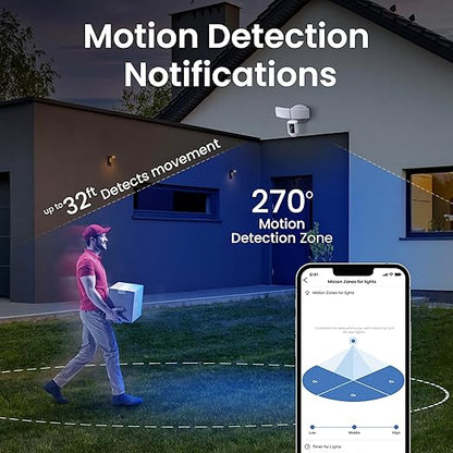 Feit Electric Smart WiFi Floodlight Security Camera, 5000 Lumens, 1080p HD - Image 5